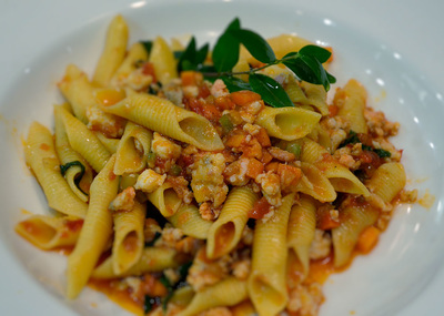 Picture of Garganelli with Seafood Bolognese